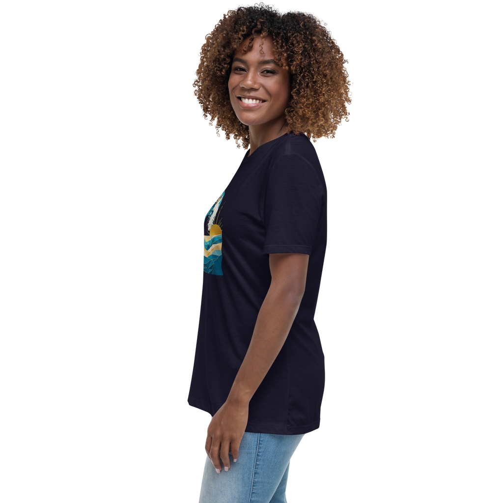 MDB Co Your Own Wave Womens Relaxed Cotton T Shirt Everyday Comfort