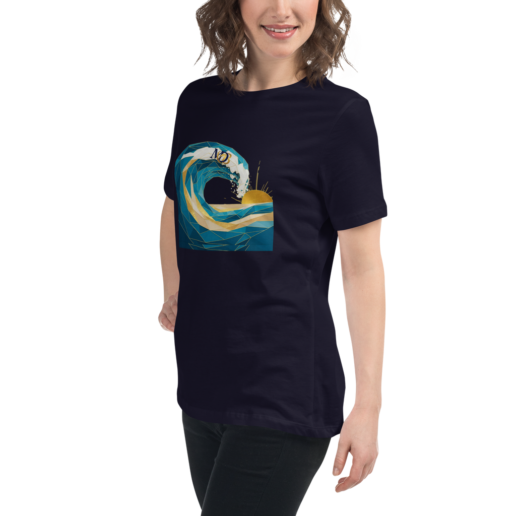 MDB Co Your Own Wave Womens Relaxed Cotton T Shirt Everyday Comfort