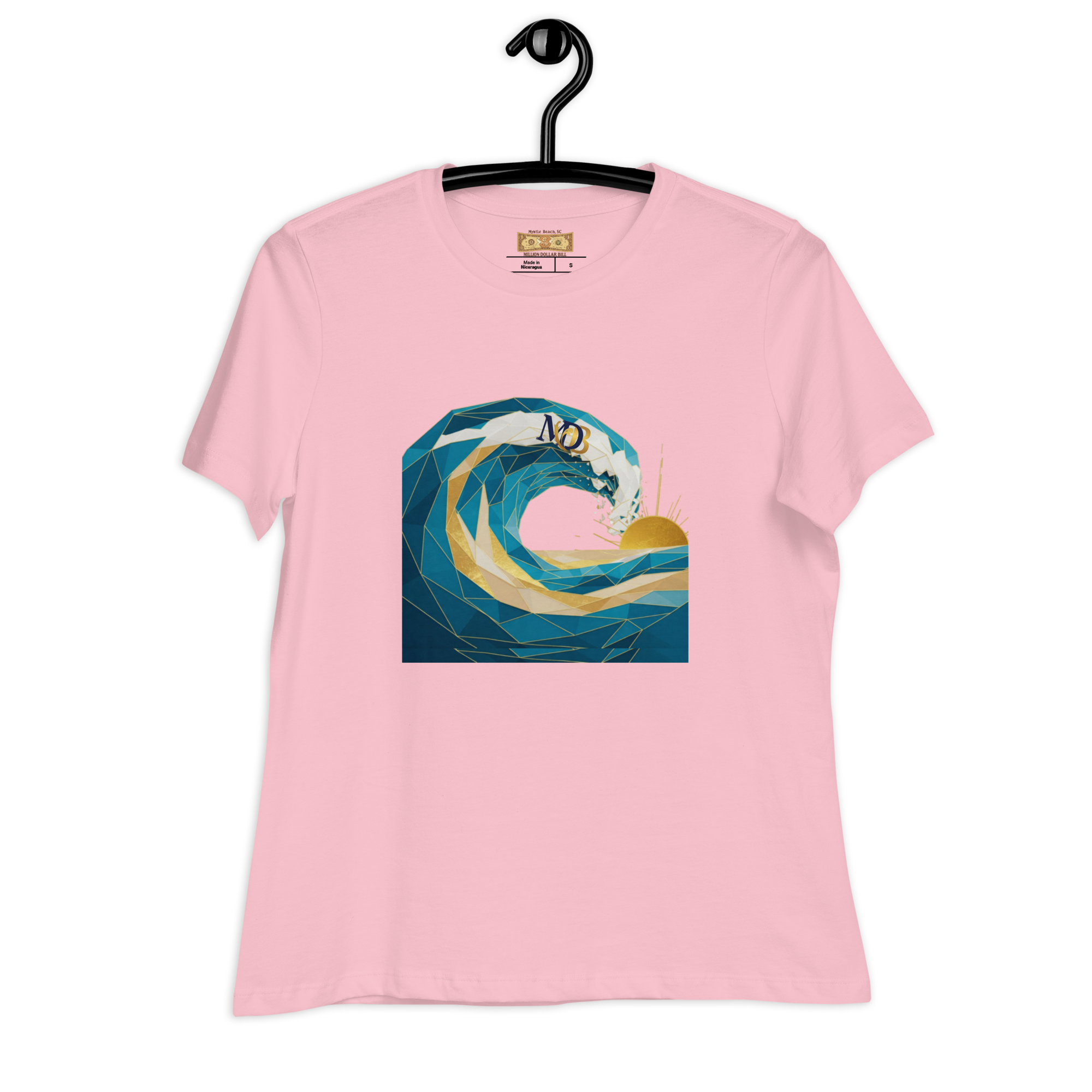 MDB Co Your Own Wave Womens Relaxed Cotton T Shirt Everyday Comfort