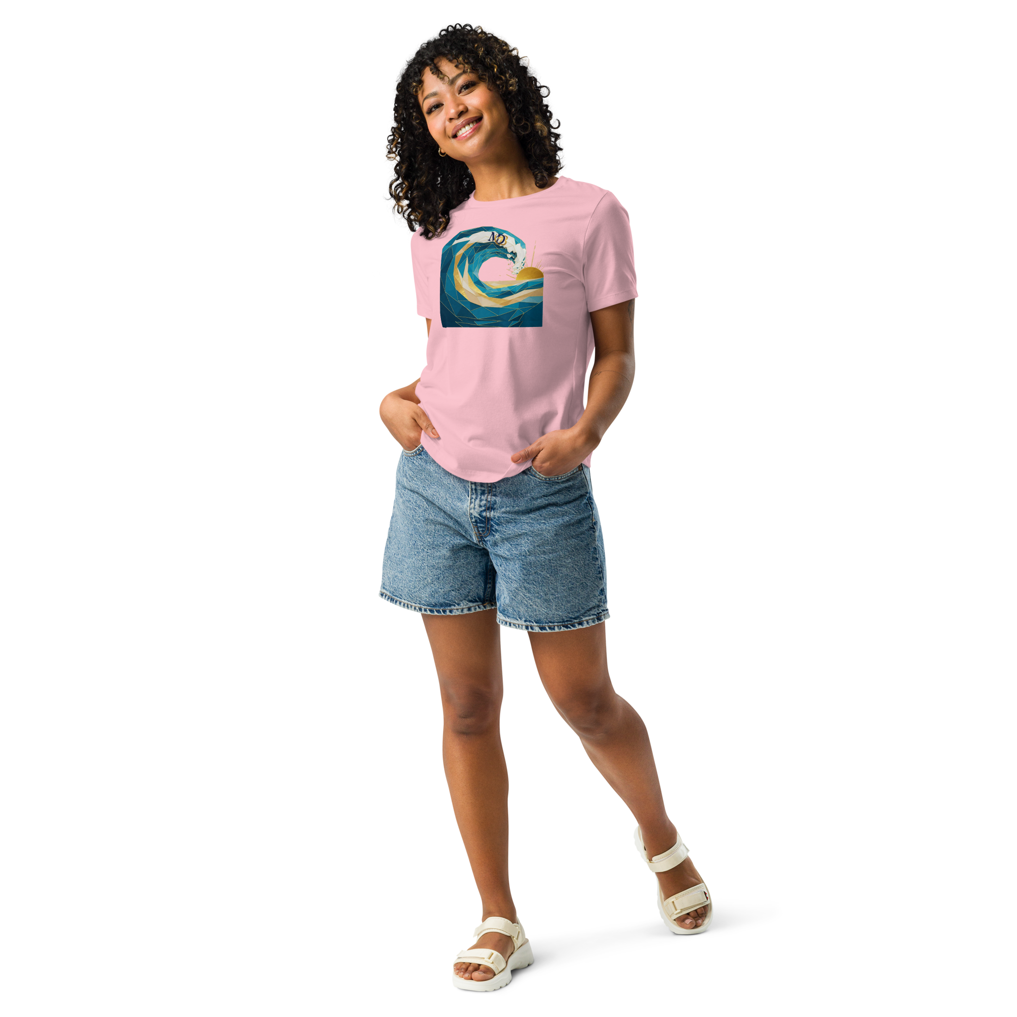 MDB Co Your Own Wave Womens Relaxed Cotton T Shirt Everyday Comfort