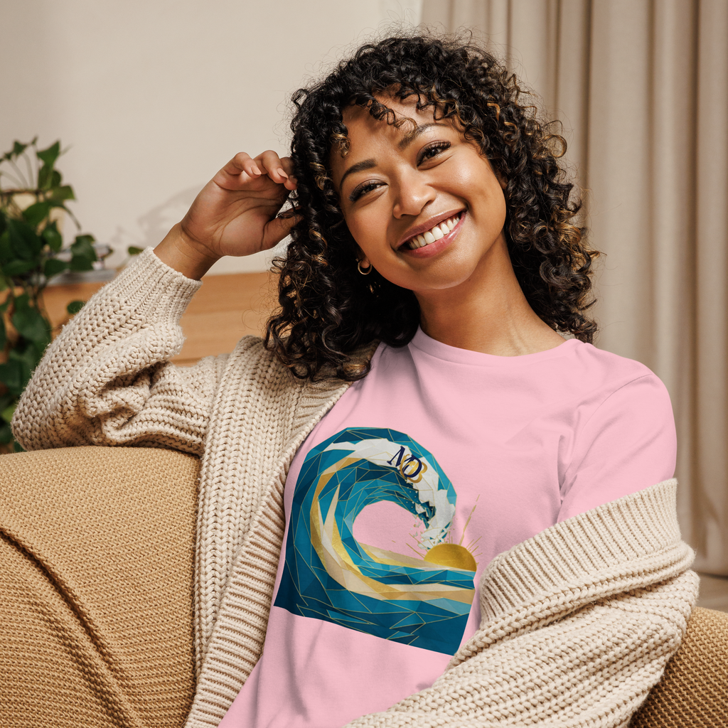 MDB Co Your Own Wave Womens Relaxed Cotton T Shirt Everyday Comfort