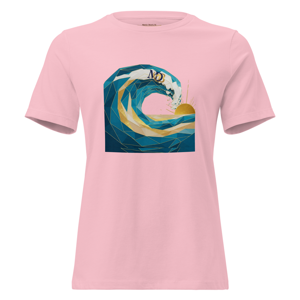 MDB Co Your Own Wave Womens Relaxed Cotton T Shirt Everyday Comfort