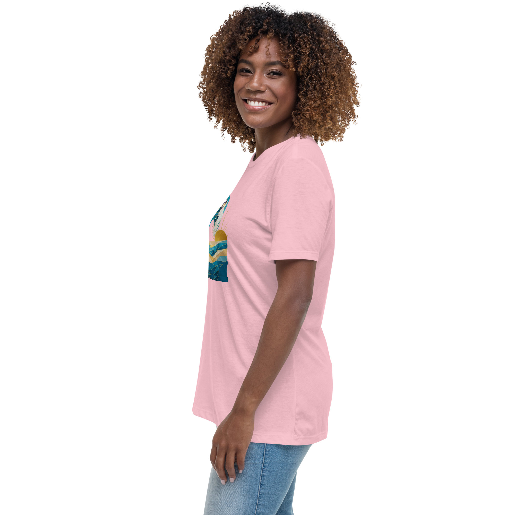 MDB Co Your Own Wave Womens Relaxed Cotton T Shirt Everyday Comfort
