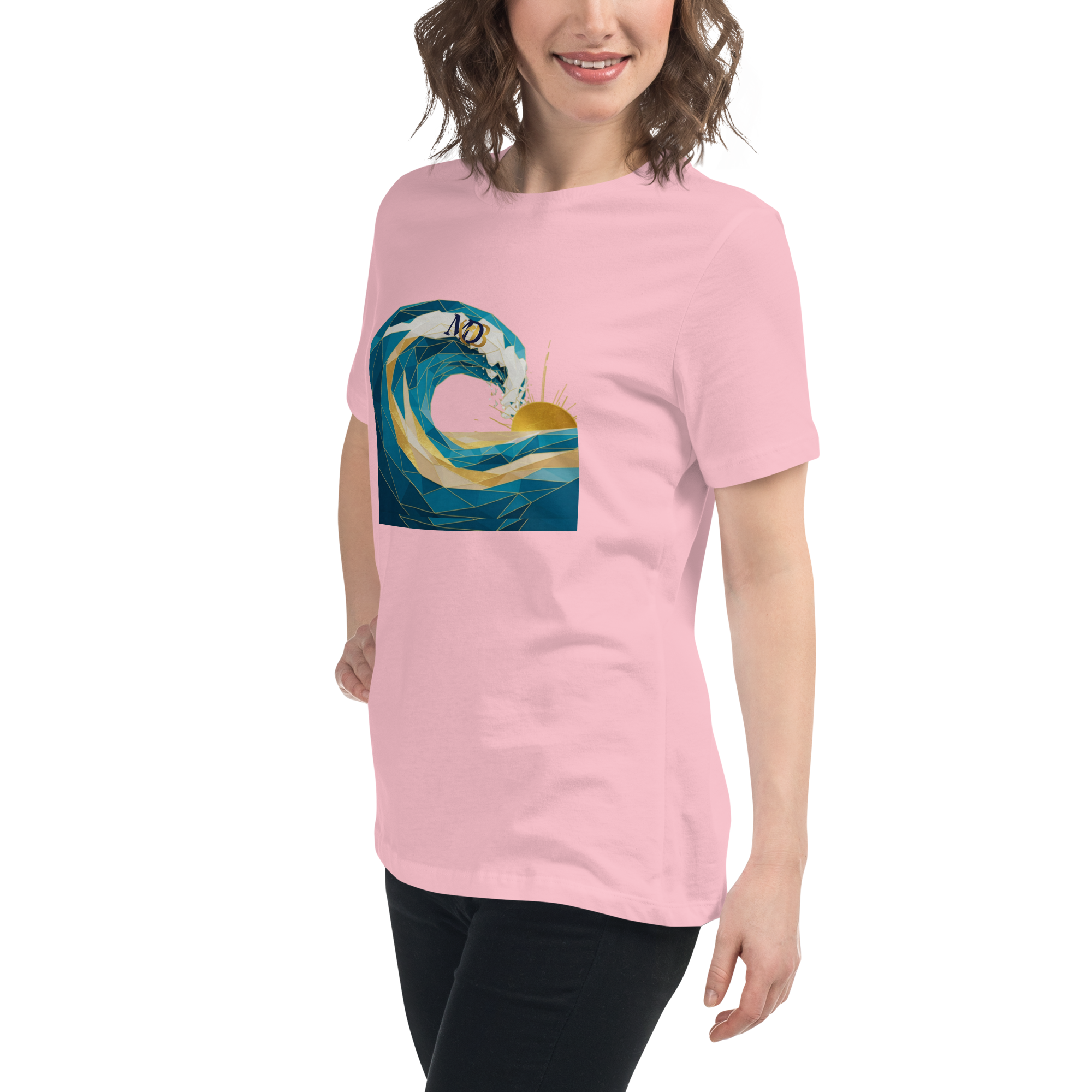 MDB Co Your Own Wave Womens Relaxed Cotton T Shirt Everyday Comfort