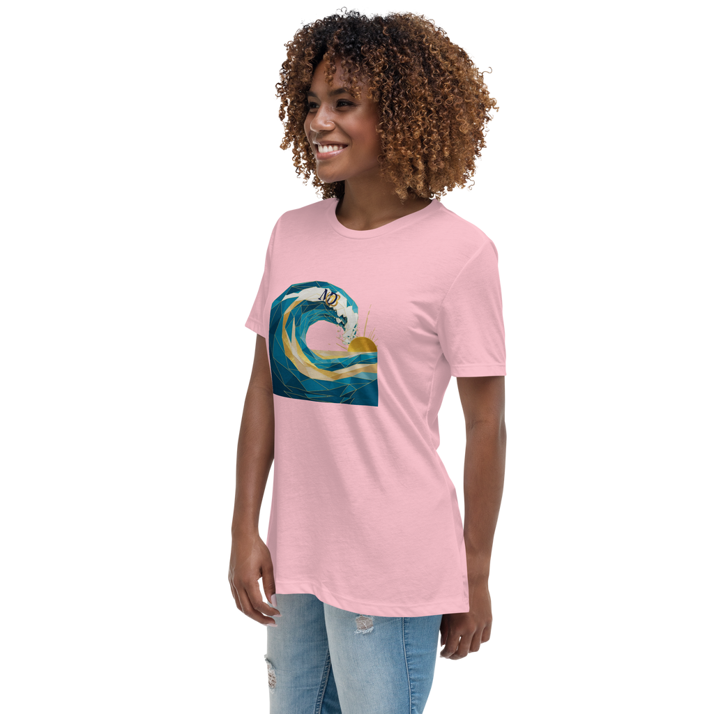 MDB Co Your Own Wave Womens Relaxed Cotton T Shirt Everyday Comfort