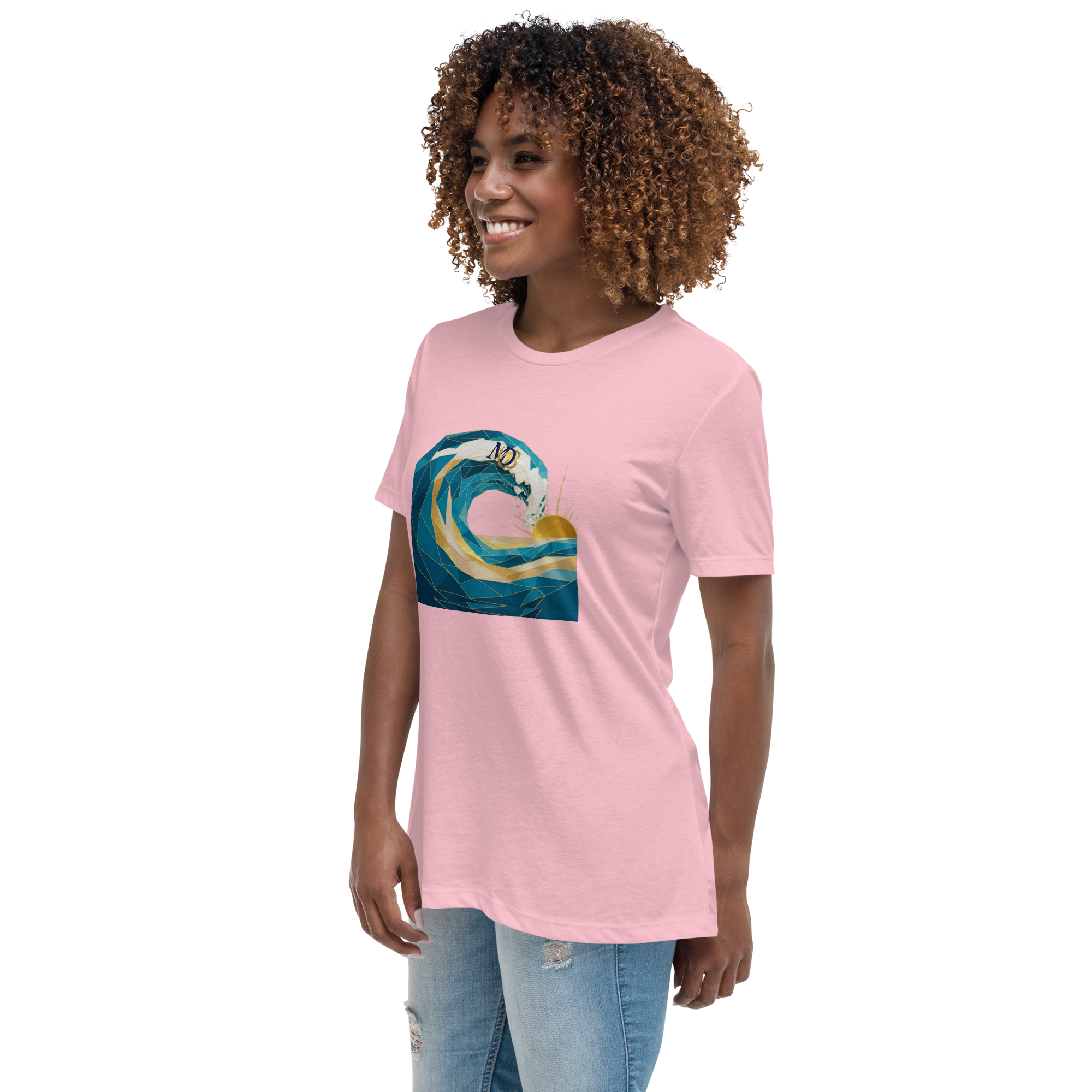 MDB Co Your Own Wave Womens Relaxed Cotton T Shirt Everyday Comfort