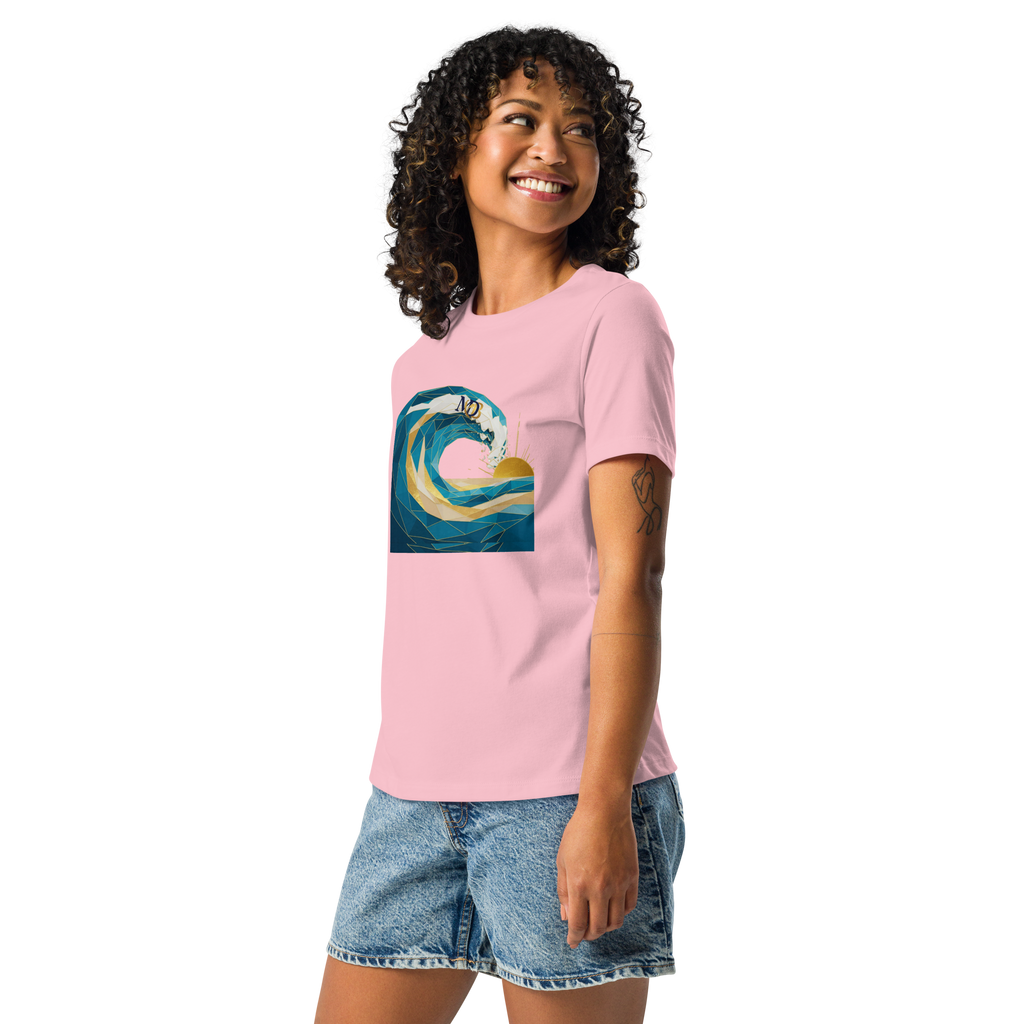 MDB Co Your Own Wave Womens Relaxed Cotton T Shirt Everyday Comfort