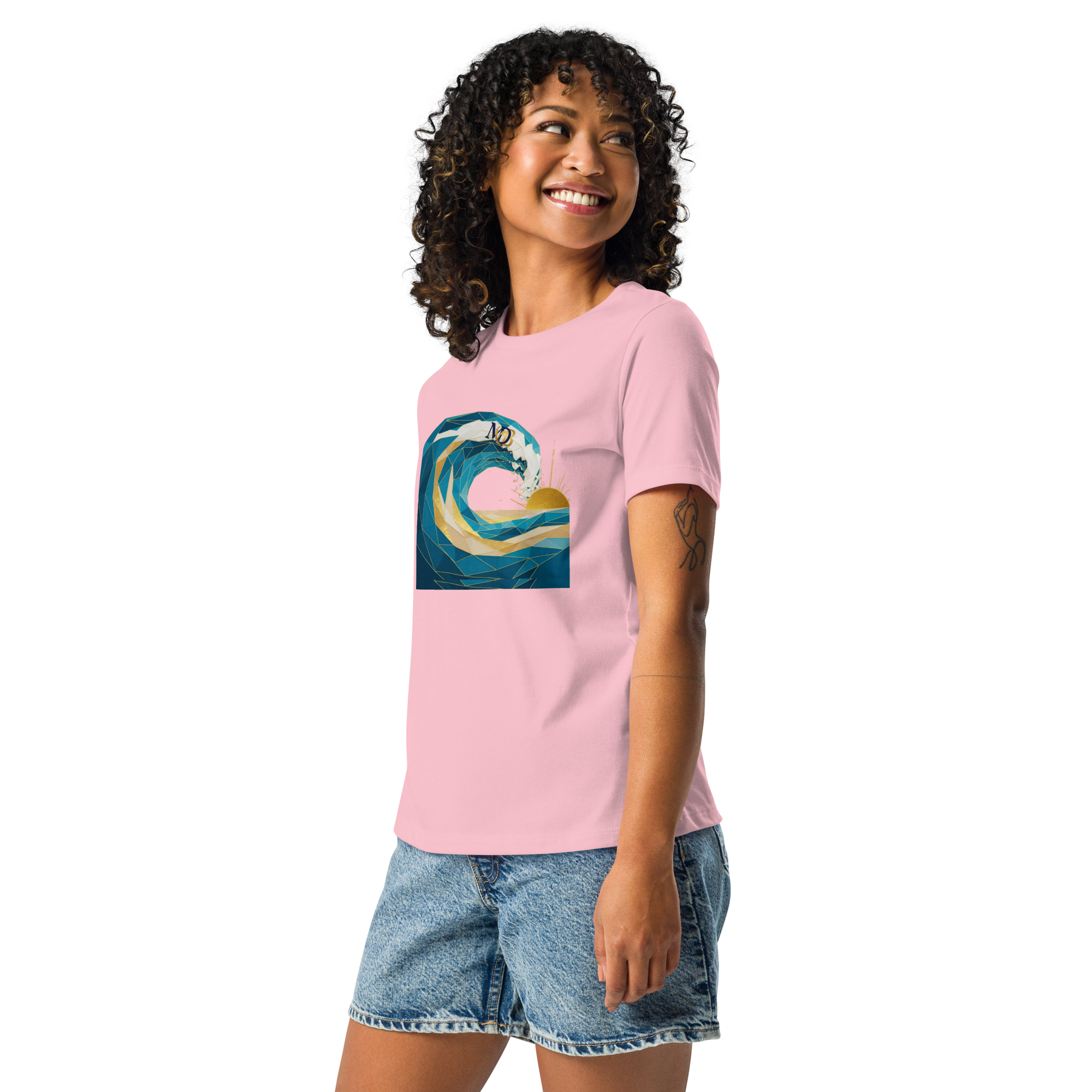 MDB Co Your Own Wave Womens Relaxed Cotton T Shirt Everyday Comfort