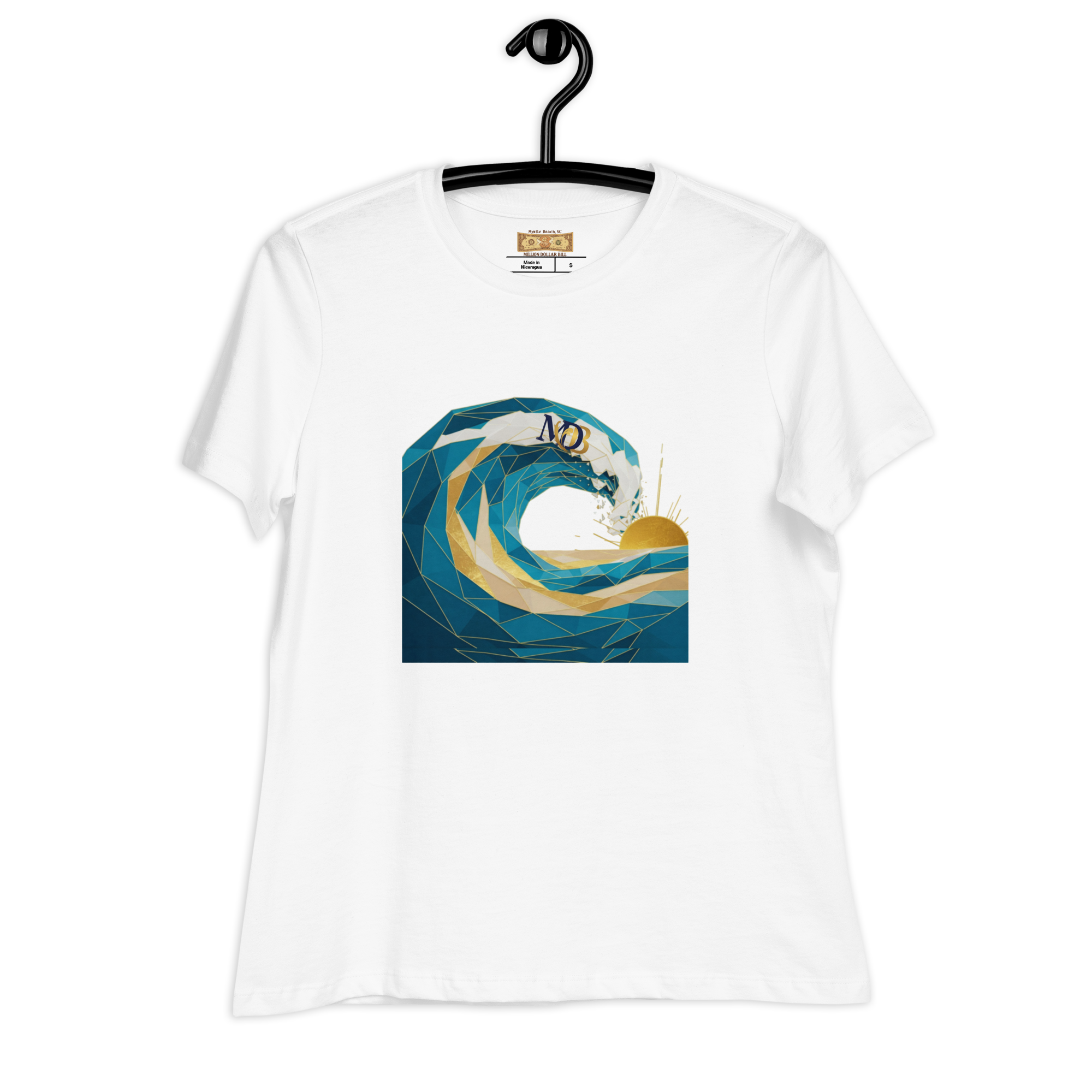MDB Co Your Own Wave Womens Relaxed Cotton T Shirt Everyday Comfort