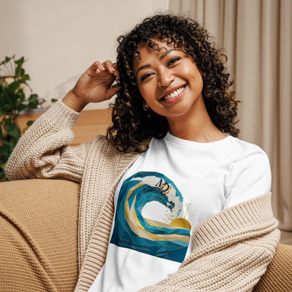 MDB Co Your Own Wave Womens Relaxed Cotton T Shirt Everyday Comfort