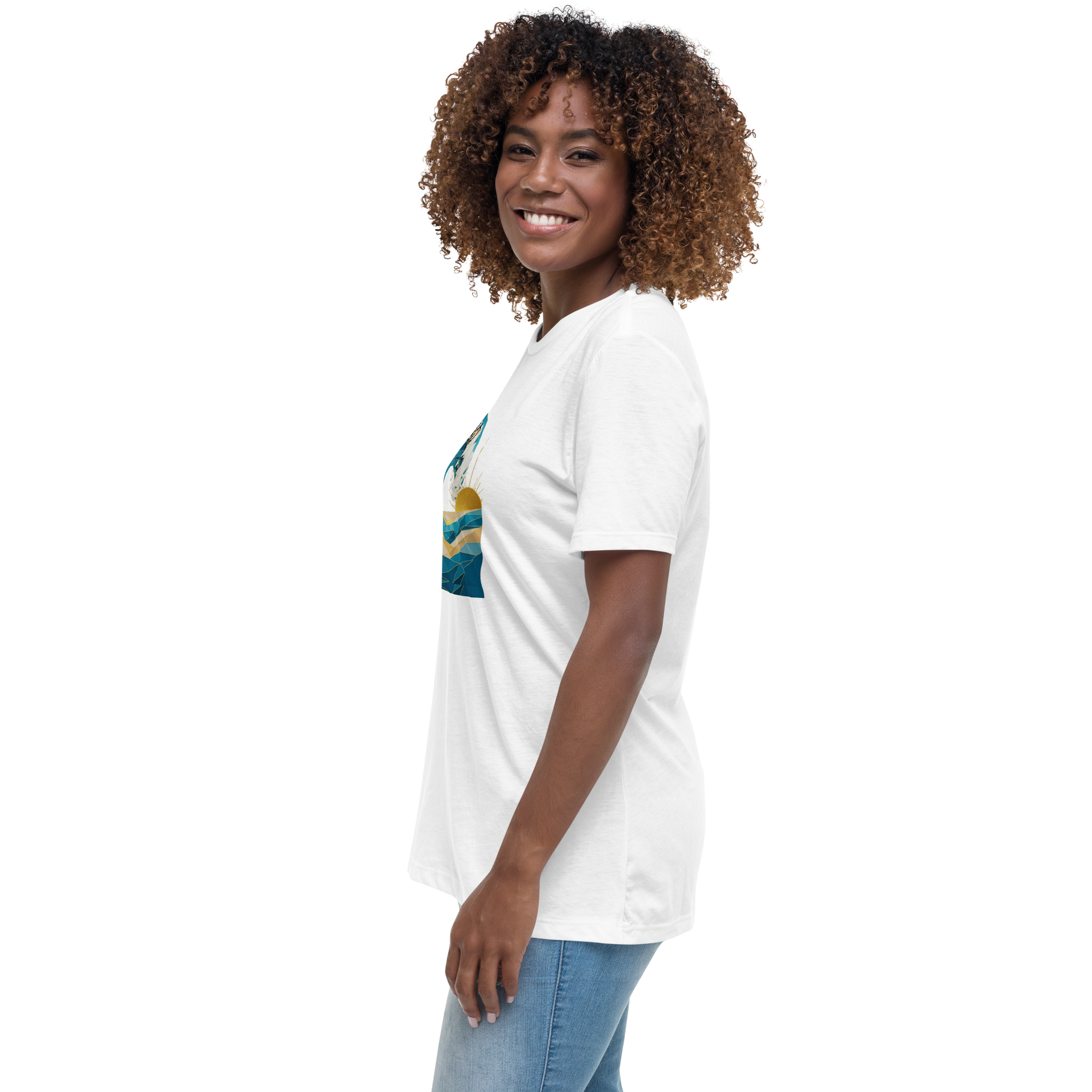 MDB Co Your Own Wave Womens Relaxed Cotton T Shirt Everyday Comfort