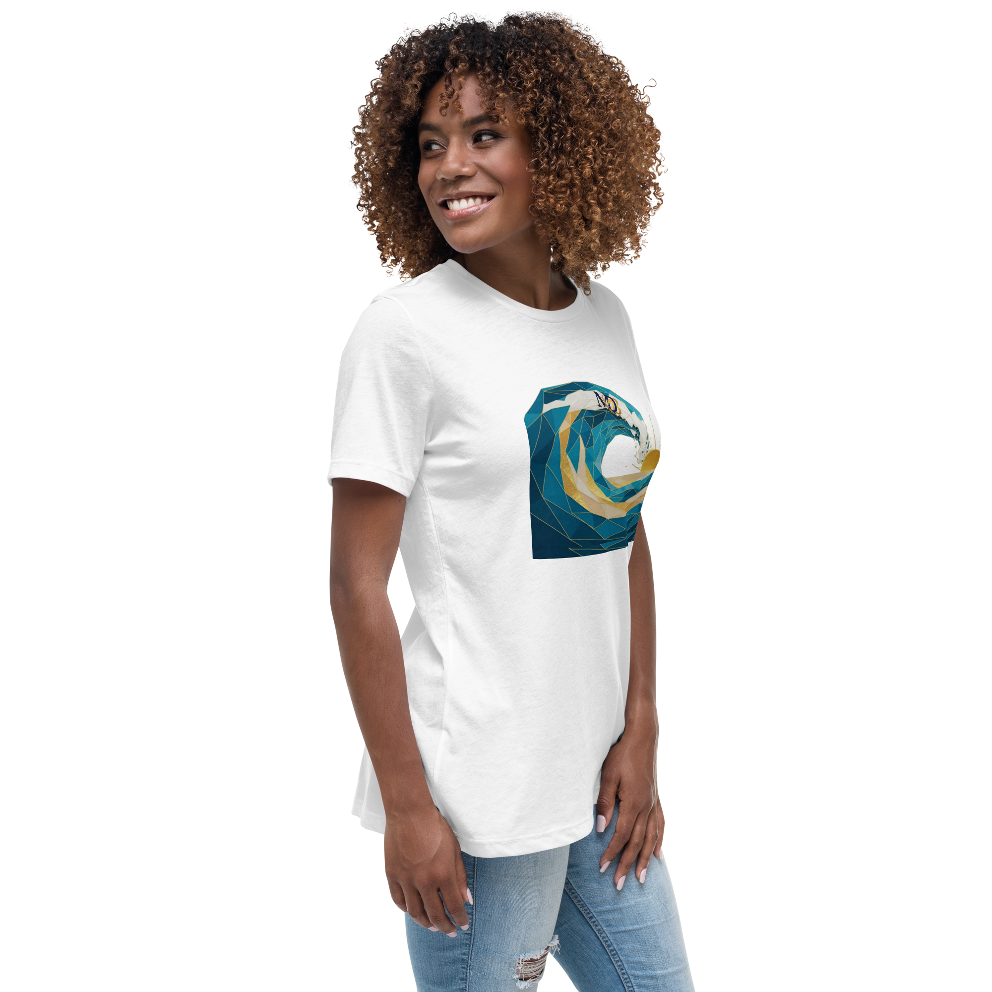 MDB Co Your Own Wave Womens Relaxed Cotton T Shirt Everyday Comfort